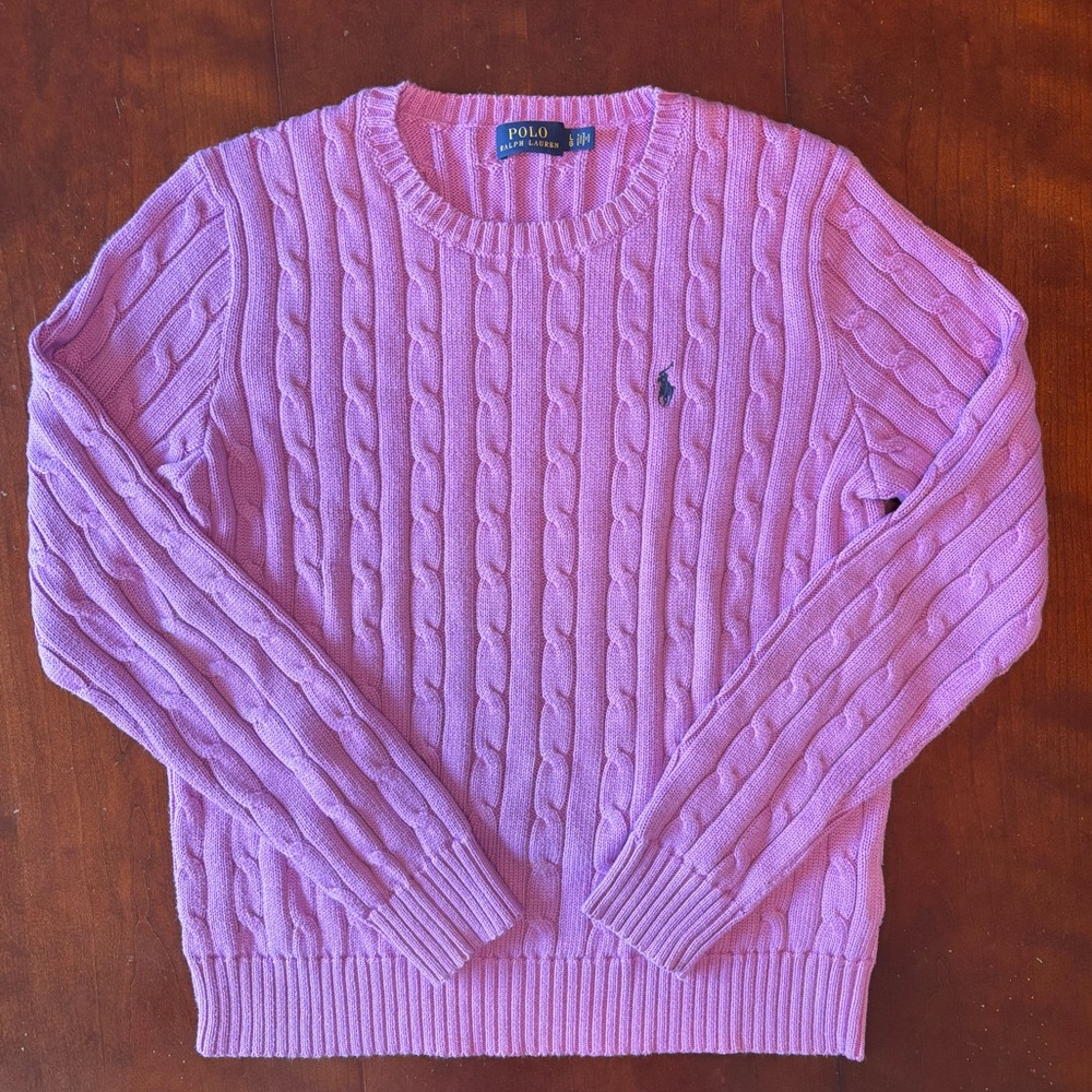 Polo by Ralph Lauren Crew Neck Sweater - Orchid, , Womens, Size L